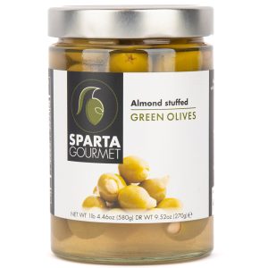 Almond stuffed Green olives from Greece