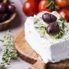 Greek feta cheese and olives