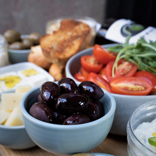 premium imported kalamata olives , greek fet aand EVOO at Greek From Greece